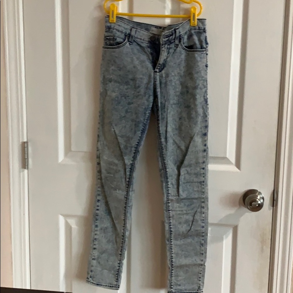 Top Shop Acid Wash Jeggings